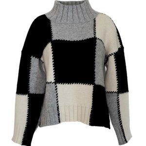 ELEVEN SIX Patchwork Alpaca Sweater